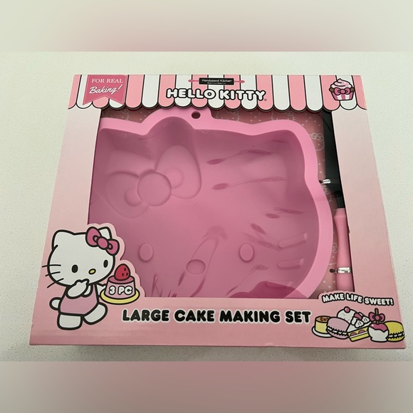 Hello Kitty Kitchen New In Box Hello Kitty Large Silicone Cake Making Set Mold Poshmark